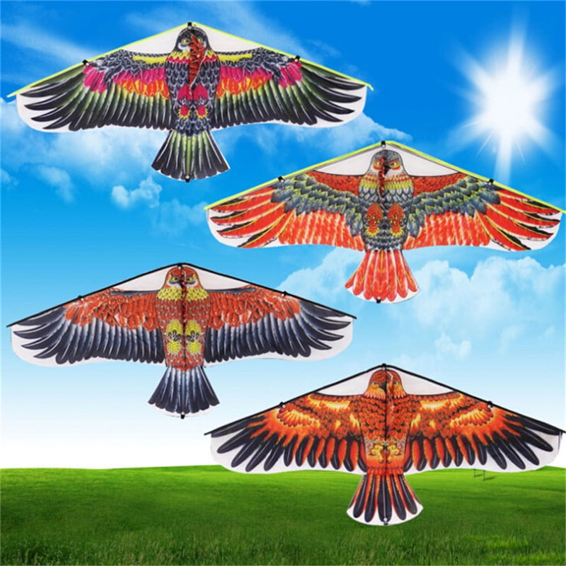 1PC Flat Eagle Bird Kite Children Flying Bird Kites Outdoor Garden Toy PVCA 