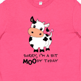 thumbnail image 4 of Inktastic Sorry, I'm a Bit Moody Today Cute Cow Pun Youth T-Shirt, 4 of 5