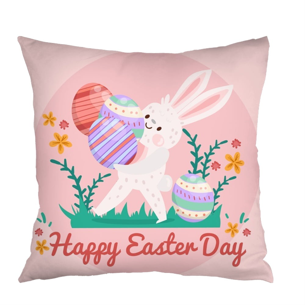 Dicasser Easter Throw Pillow Covers, Spring Home Decor (18 in, 1 Pack)