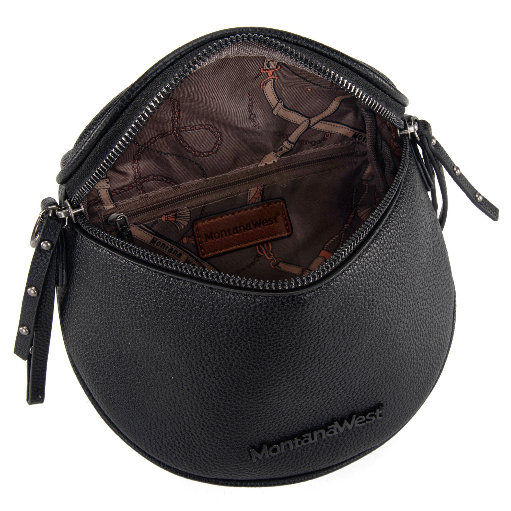Montana West Crossbody Bags Bum Bag for Women Large Sling Bag with Adjustable Strap and Coin Purse, Black
