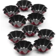 thumbnail image 1 of Paquete de 10 moldes para tartas, mini moldes para magdalenas y pasteles de acero al carbono, 1 of 5