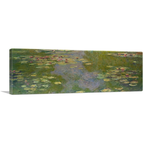ARTCANVAS Water Lilies 1919 Canvas Art Print by Claude Monet - Size: 36" x 12" (0.75" Deep)