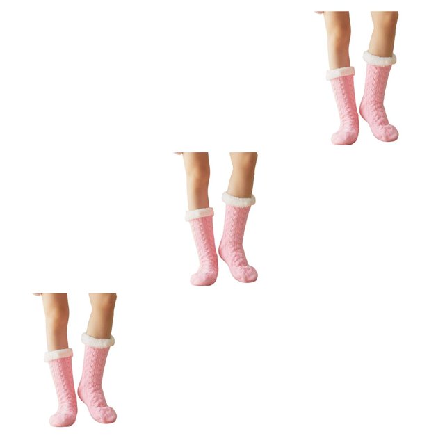 Sonducket Paquete de 4 medias altas hasta el muslo por encima de la rodilla, medias antideslizantes estilo pijo, calcetines hasta la rodilla para Type1 NO1