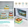 thumbnail image 3 of 12 Pack Glass Food Storage Containers with Lids, Airtight Leak-Proof Locking Meal Prep Bento Boxes, Microwave Oven Freezer Dishwasher Safe, BPA-Free, 3 of 10