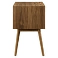 thumbnail image 3 of Nightstand Side End Table w/ USB, Wood, Brown Walnut, Modern Contemporary Urban Design, Bedroom Master Guest Suite Living Room, 3 of 9