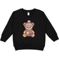 thumbnail image 2 of Inktastic Cute Teddy Bear Winter Scarf Hat Toddler Sweatshirt, 2 of 4