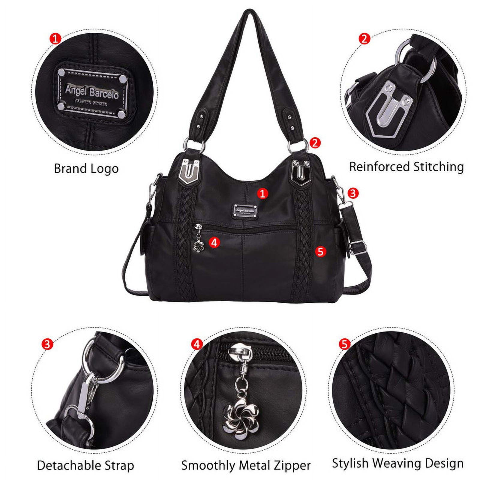 Angel Barcelo Women's handbag with adjustable simple crossbody bag