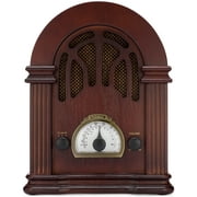 ClearClick Retro AM/FM Radio with Bluetooth - Classic Wooden Vintage Retro Style Speaker