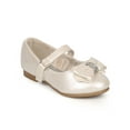 thumbnail image 1 of New Girl Little Angel Lola-842D Leatherette Rhinestone Bow Mary Jane Flat Size, 1 of 5