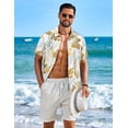thumbnail image 4 of COOFANDY Beach Button Up Shirts for Men Hawaiian Flower Short Sleeve Shirts Tropical Beach Shirts, 4 of 7