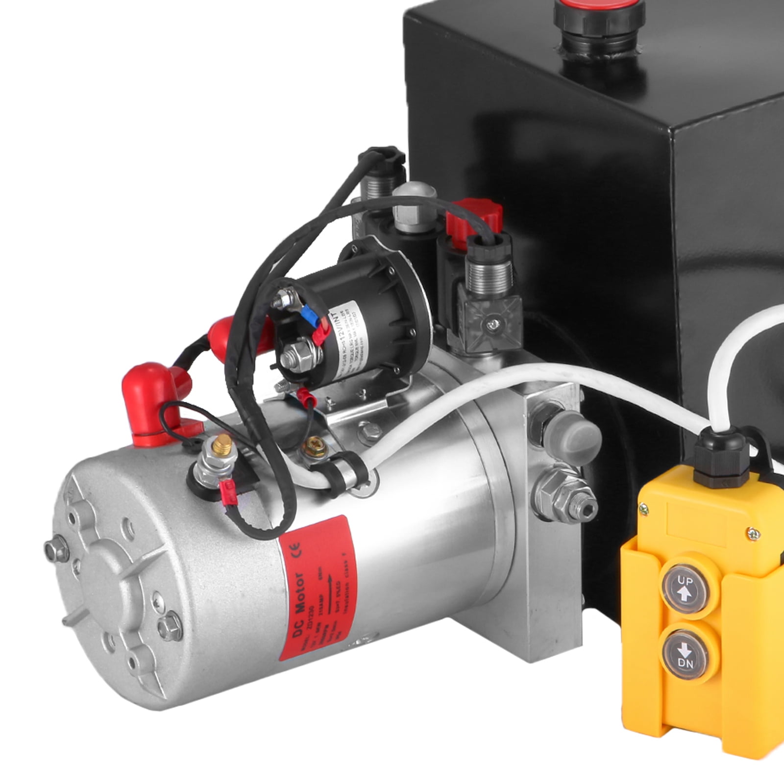 12 Quart Hydraulic Pump with Steel Reservoir for Car Dump Truck Trailer Lift LETRA 12V Single Acting Hydraulic Power Unit
