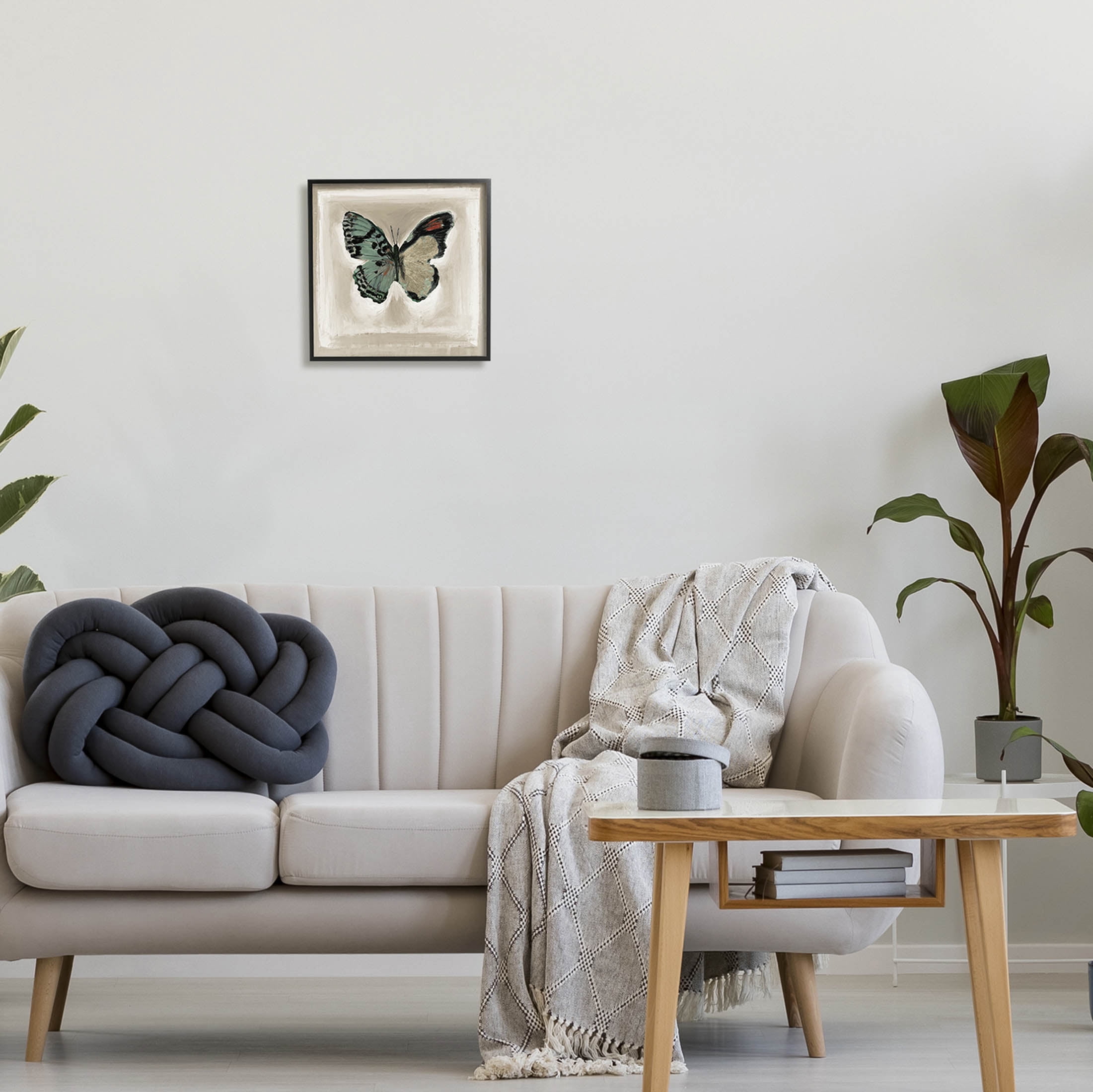 Stupell Industries Asymmetrical Butterfly Wings Painting Black Framed Art Print Wall Art, Design by Stacy D'Aguiar