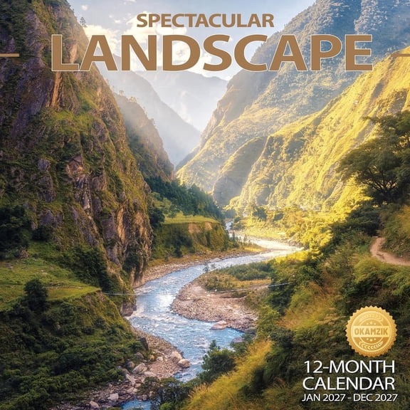 2027 Wall Calendar Spectacular Landscape - Hangable Monthly Scenic Planner | Large Blocks