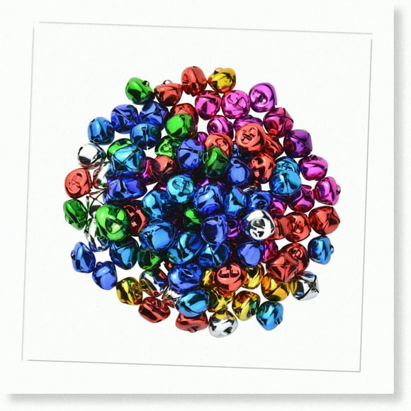 100pcs Festive Jingle Bells - 1 Inch Bulk DIY Bells for Party, Festival and Home Decor