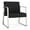 Castillo Black, variant on Waterfall Reception Waiting Oversize Guest Chair / Silver Steel / Black
