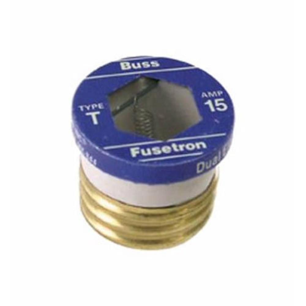 BP/T15 15 Amp Type T TimeDelay DualElement Edison Base Plug Fuse