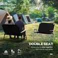 thumbnail image 3 of Outsunny Double Folding Camping Couch with Cupholders, Black, 3 of 9