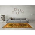 thumbnail image 3 of Ahgly Company Machine Washable Indoor Rectangle Medallion Yellow Traditional Area Rugs, 2' x 5', 3 of 4