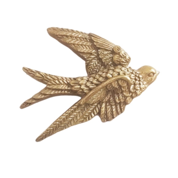 Luzkey Hanging Swallow Sculpture Flying Bird Statue Friend Gift Decoration Artwork Wall Art Ornament Resin Figurine for Window Shelf 10cmx12cmx3cm