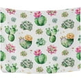 thumbnail image 2 of Coolnut Cactus Tapestry Washable Polyester Art Wall Hanging Blanket for Living Room Bedroom Dorm Party, 80 x 60 Inch Home Decor Gifts, 2 of 7
