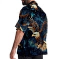thumbnail image 3 of Starry bird Men's Short Sleeve Poplin Shirt, Casual Printed Beach Button Down Summer Unisex Shirts, 3 of 6