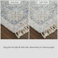 thumbnail image 3 of Feizy Caldwell Transitional Distressed, Gray/Blue/Taupe, 3'6" x 5'6" Accent Rug Handmade Sheen Bohemian & Eclectic Bordered Floor Rug for Living room Bedroom, 3 of 10