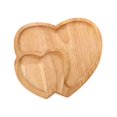 thumbnail image 4 of Rongfmy Creative Wooden Serving Tray Double Heart Serving Platter for Parties Events, 4 of 9