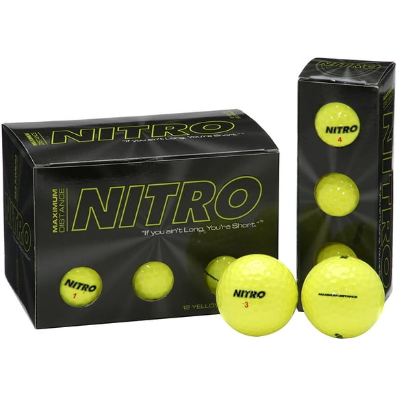 Nitro Balles de Golf à Distance Maximale (Pack de 12)
