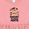thumbnail image 4 of Inktastic Monkey I Love Hanging out with My Auntie Girls Baby Dress, 4 of 5