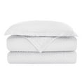 thumbnail image 5 of Ensemble de housse de couette à texture à pois Swift Home, literie douce toutes saisons avec fermeture éclair, queen, blanc, 5 of 5