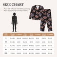 thumbnail image 4 of Yiaed Bouquet Print Pajamas Women's Long Sleeve Sleepwear Soft Button Down Loungewear Pjs Lounge Set Nightwear Womens Pajama Pants-Small, 4 of 7