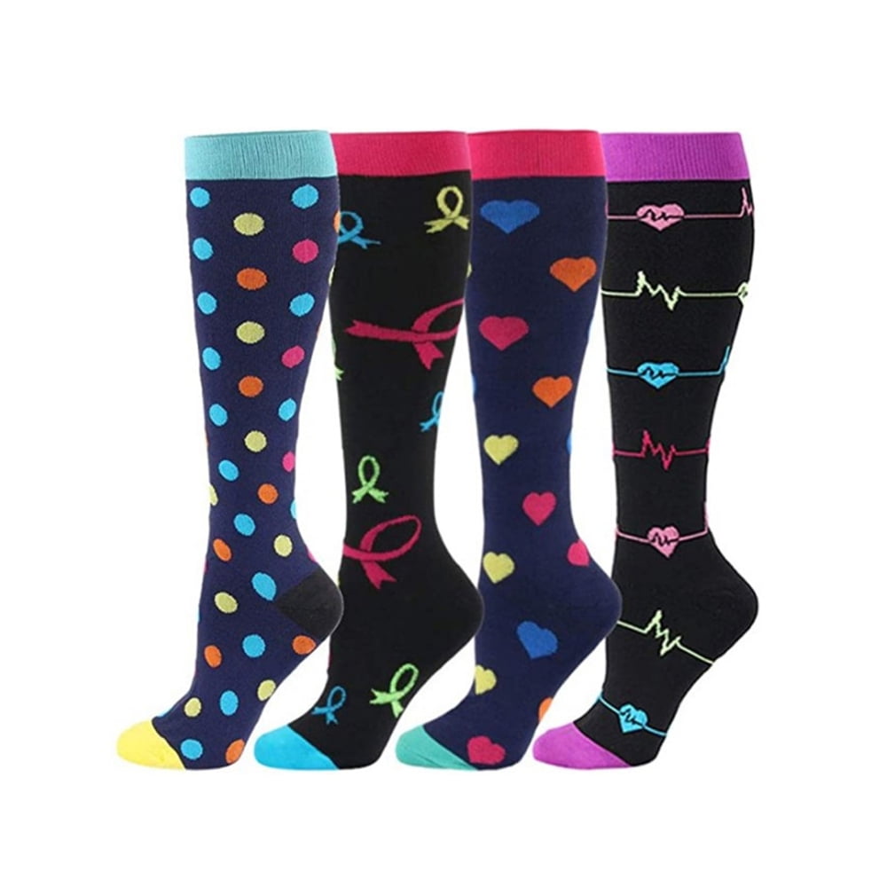 Best Striped Fun Compression Socks For All Day Wear Knee High Nurse