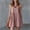 Pink, variant on Dxzfnsa Women's Beach Dresses Cotton Linen Round Neck Sleeveless Dresses for Women Summer Loose Comfy Button Up Tunic Mini Dresses