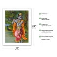 thumbnail image 2 of Lord Krishna - Hindu Deity - India - Vintage Religious Art - Fine Art Matte Paper Print (Unframed) 18x24in, 2 of 4