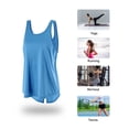thumbnail image 2 of Chaleco deportivo suelto para mujer Camiseta sin mangas con abertura en la espalda atada, 2 of 7