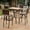 Brown, variant on International Caravan 5 Piece Patio Pub Set in Antique Black