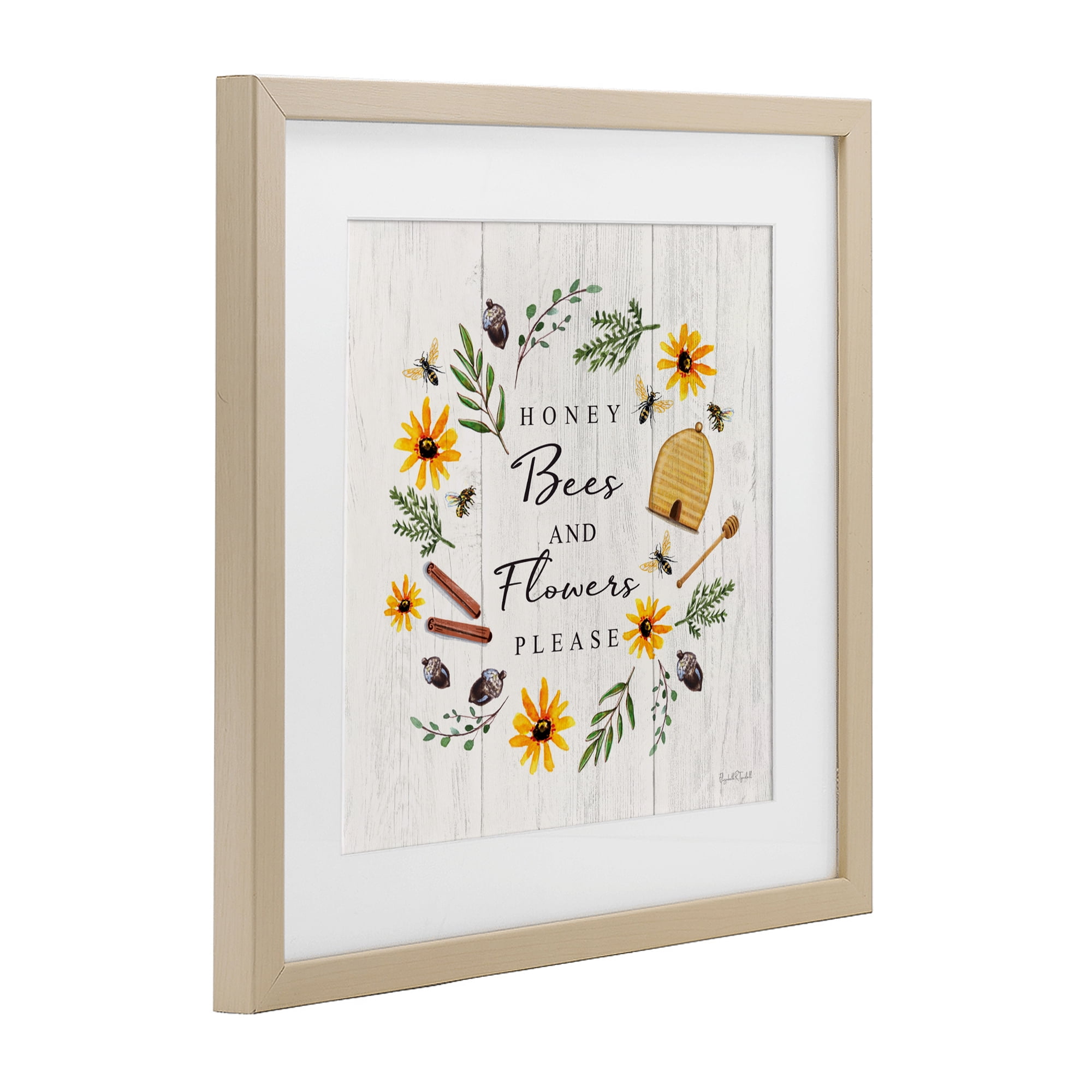 Stupell Industries Country Cottage Wreath & Quote Birch Framed Print Under Glass, design by Elizabeth Tyndall