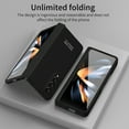 thumbnail image 2 of Compatible with Samsung Galaxy Z Fold 3 5G Case with Hinge Protection & Glass Screen Protector, Full Body Shockproof Wireless Charging Cover Phone Case for Samsung Galaxy Z Fold 3, Black, 2 of 7