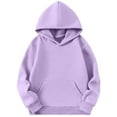 thumbnail image 5 of BFHHYA Girls Fleece-Lined Hooded Sweatshirt Long Sleeve Pullover Athletic Hoodie with Kangaroo Pocket for School Daily Wear & Weekend Play (5-14Y), 5 of 6