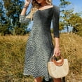 thumbnail image 4 of Textured Stone Abstract Grayscale Pattern Womens Summer Dress Tie Back A Line Flare Dress, 4 of 9