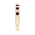thumbnail image 3 of ANGARA Natural Channel Set Ruby and Diamond Semi Eternity Ring in 14K Yellow Gold for Women (Size-2.5mm) | July Birthstone, Birthday, Anniversary, Jewelry Gift for Women | Natural Ruby Ring, 3 of 9