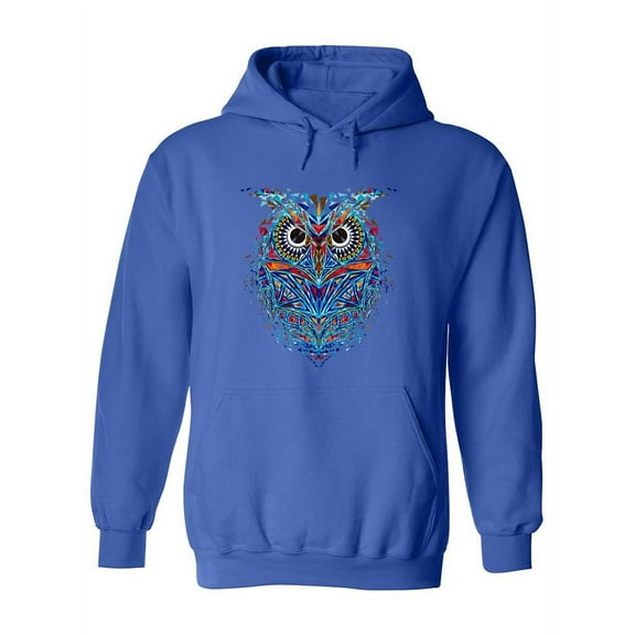 Kaleidoscopic Colorful Owl  Hoodie Women -Image by Shutterstock, Female Small