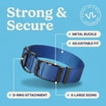 thumbnail image 5 of Vibrant Life Solid Polyester Adjustable Dog Collar, Blue, XL, 5 of 13