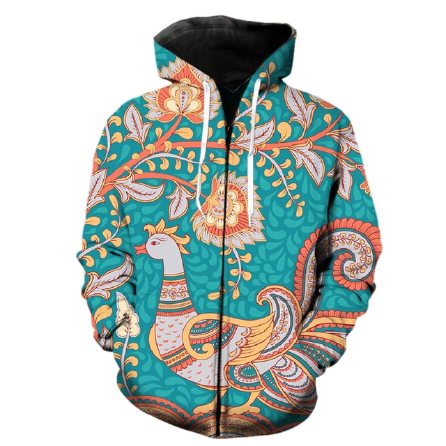 Sudadera con capucha y cremallera estilo exótico retro para hombre, ropa de calle con estampado 3D genial, estilo Harajuku para adolescentes, moda de manga larga, hip hop, gran oferta unisex 2024