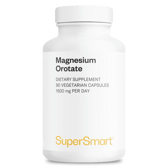 SuperSmart Magnesium Orotate 1500mg per Day - High Absorption Magnesium Supplement | Non GMO & Gluten Free - 90 Vegetarian Capsules