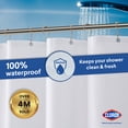 thumbnail image 6 of Clorox Shower Curtain Liner, Heavyweight 8g PEVA w Weighted Magnets, Standard 72" x 72", White 1 Pack, 6 of 13