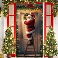 thumbnail image 3 of Christmas Door Curtain Hanging Tapestry Holiday Party Decor Background Cloth for Home Room Door Wall Festival Decoration(J), 3 of 6