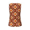 thumbnail image 5 of Xecao 70's Retro print women's scoop neck, loose-fit workout tank tops for the gym., 5 of 9
