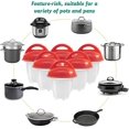 thumbnail image 3 of Cocedor de huevos de silicona, 6 piezas de huevos cocidos Cazador furtivo de silicona, cocedor de huevos para hornear Cocedor de huevos fácil Cocedor de huevos Gel de sílice de grado alimenticio sin Bpa Kuyhfg Bienvenido a Kuyhfg, 3 of 5
