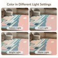 thumbnail image 7 of ODIKA 5'x7' Pink Teal Serene Coastal Escape Design Washable Area Rug Chic Surfside Aesthetic with Beach Vibes Non-Slip, Low Pile, Stain Resistant for Guest Room, Lounge, Apartment, 7 of 7